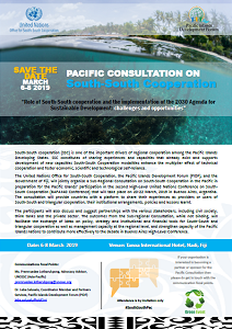 Pacific Consultation on South-South Cooperation - 6-8 March 2019