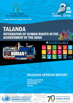 Talanoa Series No 3 - Integration of Human Rights in the achievement of the SDGS - 30 August 2018.