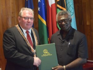 Solomon Islands PM courtesy call to PIDF
