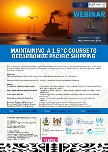 Webinar: Maintaining a 1.5C Course to decarbonize Pacific Shipping - 1 November 2018