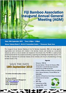 Inaugural Annual General Meeting of the Fiji Bamboo Association - 18 September 2019